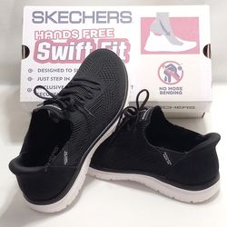 Skechers Women's Virtue Swift Fit Hands free Shoe Available in Black Size 6.5, 9, 10