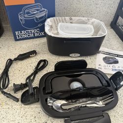 Vabaso Electric Lunch Box for Adults, 80W Heated Lunch Box Portable Food Warmer Lunch Box 