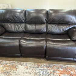 Leather Couch Recliner 