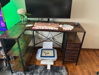 L shaped computer desk
