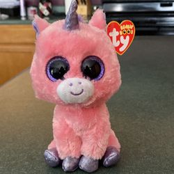Ty Beanie Babies TY Beanie Boos - MAGIC The Pink Unicorn 6” 