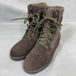 Rocky Work Boots Mens Size 9 RB 9302 Brown Suede Thinsulate Lined Construction Hiking 