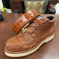 Nuevos Zapatos de Piel original con cinturón