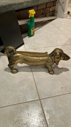 Brass dog boot cleaner