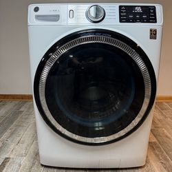 GE 4.8 cu ft smart stackable front load washer white