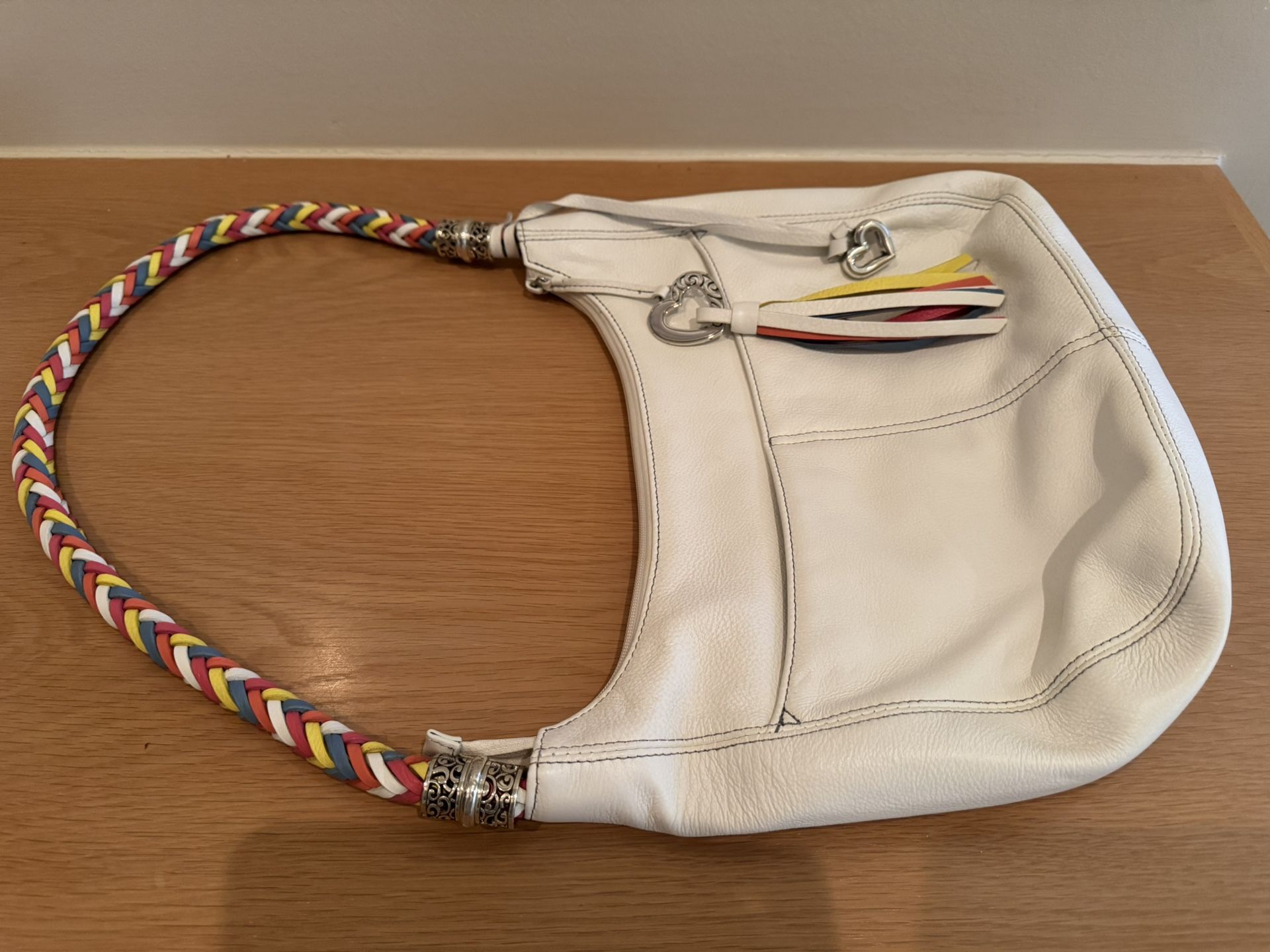 Brighton Barbados Zip Top leather hobo handbag