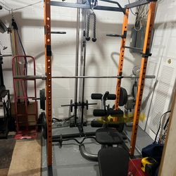 full rack with bench bars  