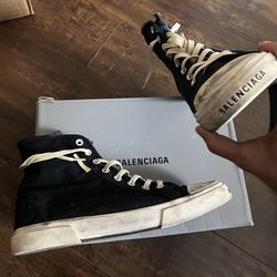 Balenciaga paris distressed converse / ramone style shoe