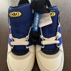 Adidas Forum 2000 Sz 10 Off White/Blue-NEW