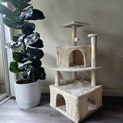 New Multi Level Cat Tree with Condo with scratching Posts hanging toys