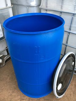 55 gallon rain storage barrels