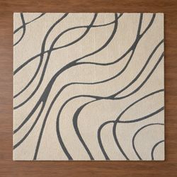 Safavieh Florida Shag 10x10 Square Rug – Cream/Grey – Professionally Cleaned + Pad