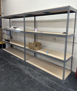 Industrial Boltless Storage Shelving New 96 in W X 24 in D Heavy Duty Commercial Racks New Similar To Uline Delivery Available 