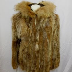 Gorgeous Coyote Fur Hooded Bomber Jacket - Size M  "Was $140  Now $ $105
