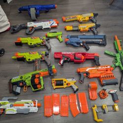 Assorted Nerf Guns + Accessories $30 OBO