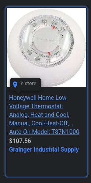 Honeywell The Round Non-programmable Thermostat 