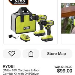 Ryobi Drill Set