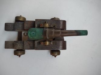 Antique Wood And Metal Cannon