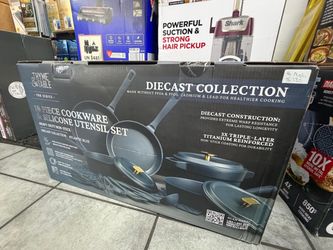 Thyme & Table 18-Piece Diecast Cookware & Silicone Utensil Set