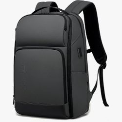 FENRUIEN 17" Gray Travel Laptop Backpack USB Port TSA Friendly Expandable
