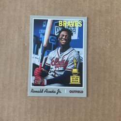 2019 Topps Heritage Ronald Acuna Jr. Topps Baseball Card Rookie Cup #500 Atlanta Braves