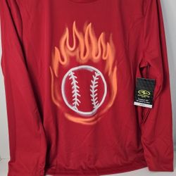 Boys Husky Lg (10-12)  Baseball Long-sleeved Tee 