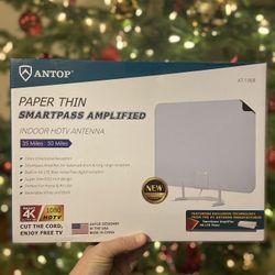 ANTOP PAPER THIN SMARTPASS AMPLIFIED INDOOR HDTV ANTENNA