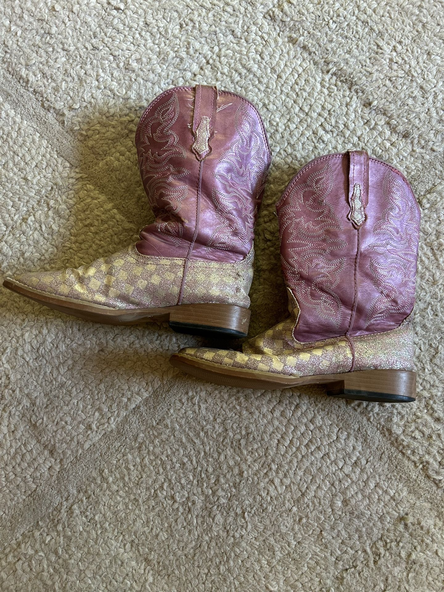 Girls Cow Boys Boots-rain Boots And Light Up Boots