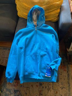 Men’s Size Large Champion Light Blue Hoodie/ Read Description And Look At The Pictures
