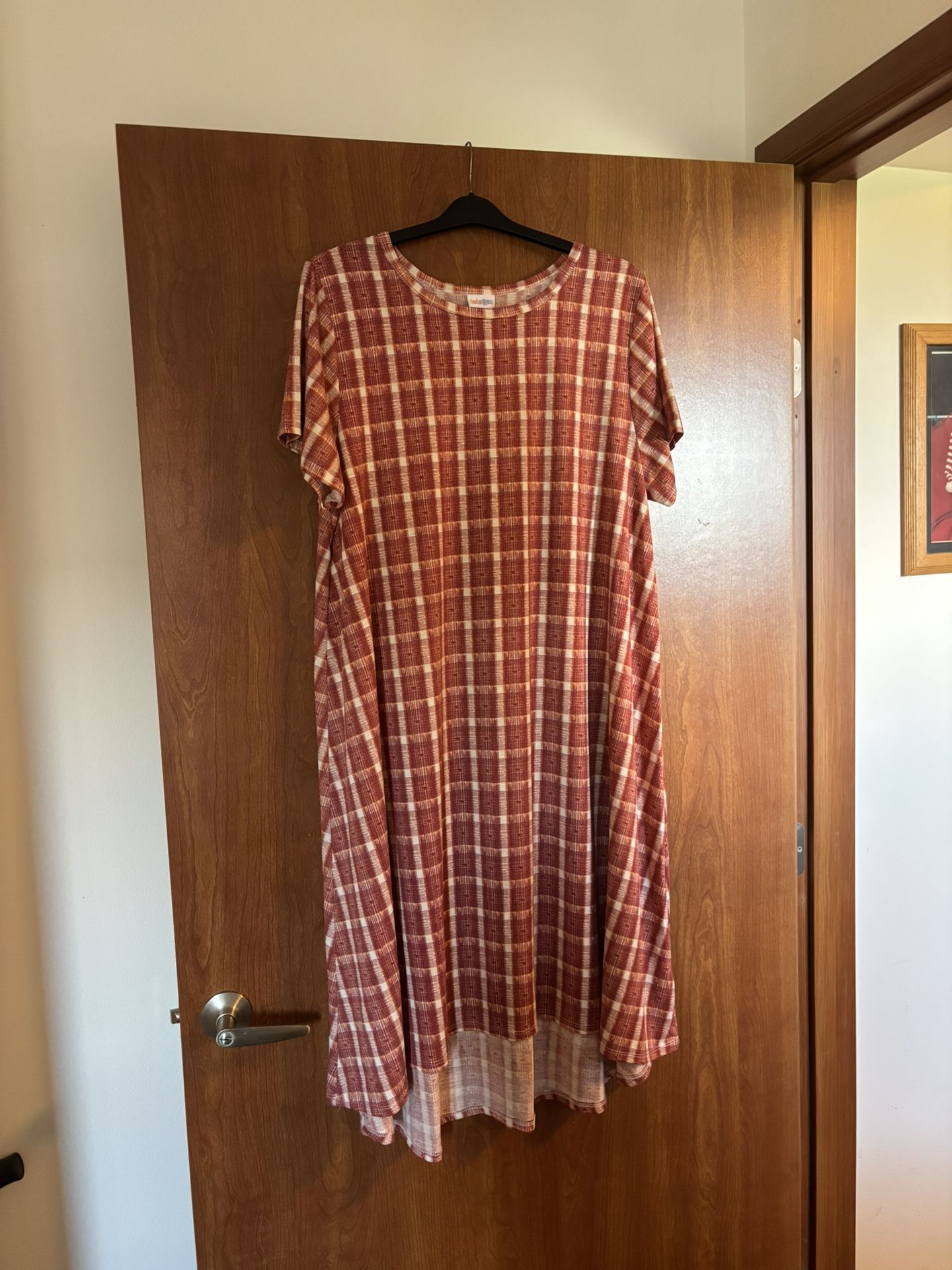 LuLaRoe Asymmetrical Short Sleeve Maxi Dress 3XL