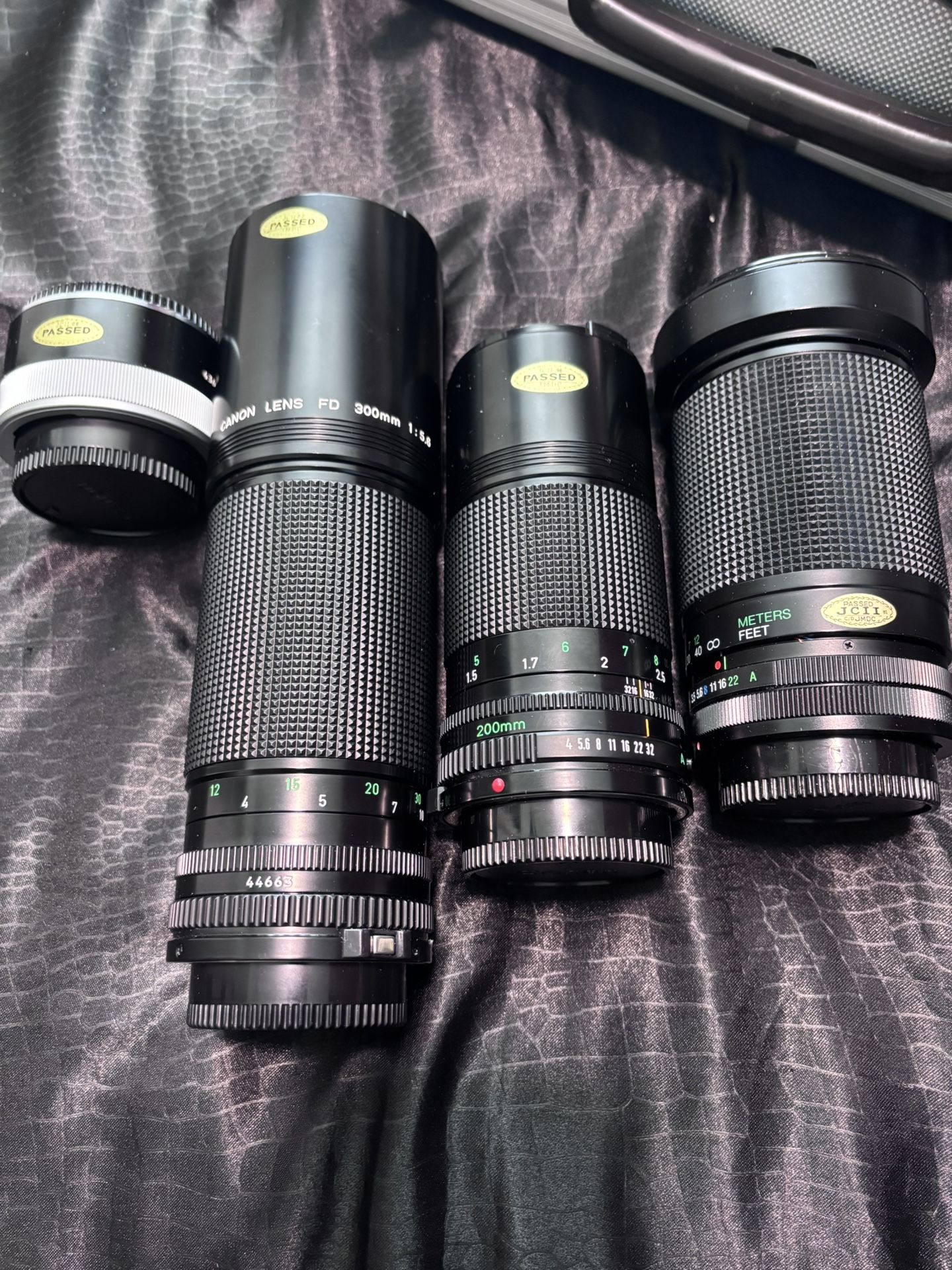 Vintage Canon FD Lens Kit + Hard Case – Telephoto & Macro Set + Extras