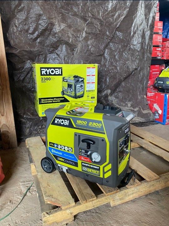 RYOBI
2,300-Watt Recoil Start Bluetooth Super Quiet Gasoline Powered Digital Inverter Generator with CO Shutdown Sensor