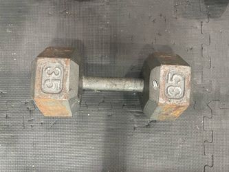 Garage Kept Preowned (1) 35 pound dumbbell: $30