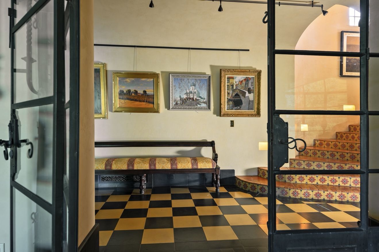 Vintage Wood Upholstered Bench