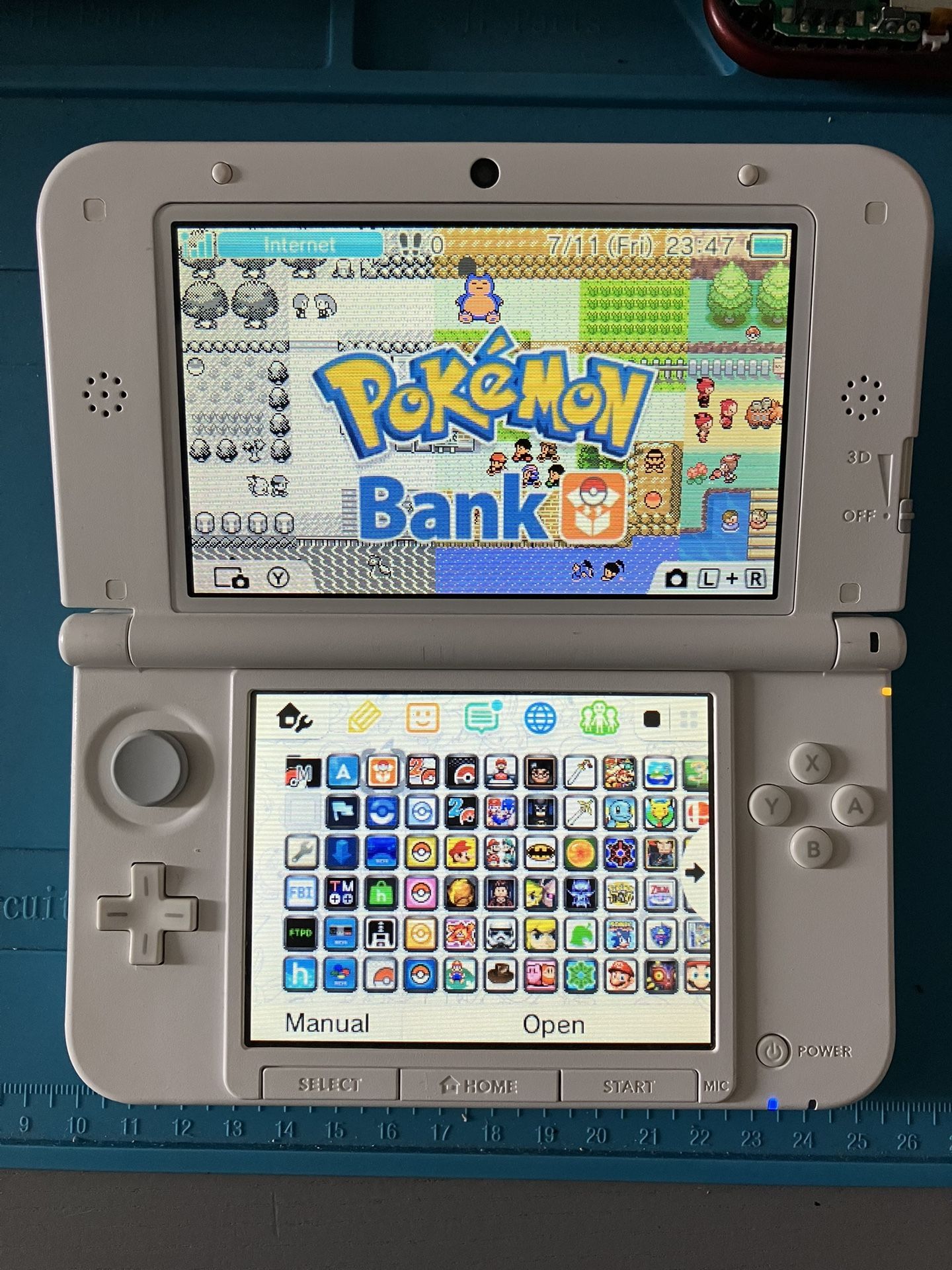 Nintendo Mint 3DS XL With Pokemon Bank, Pokemon DS, Stylus, 64 GB SD Card