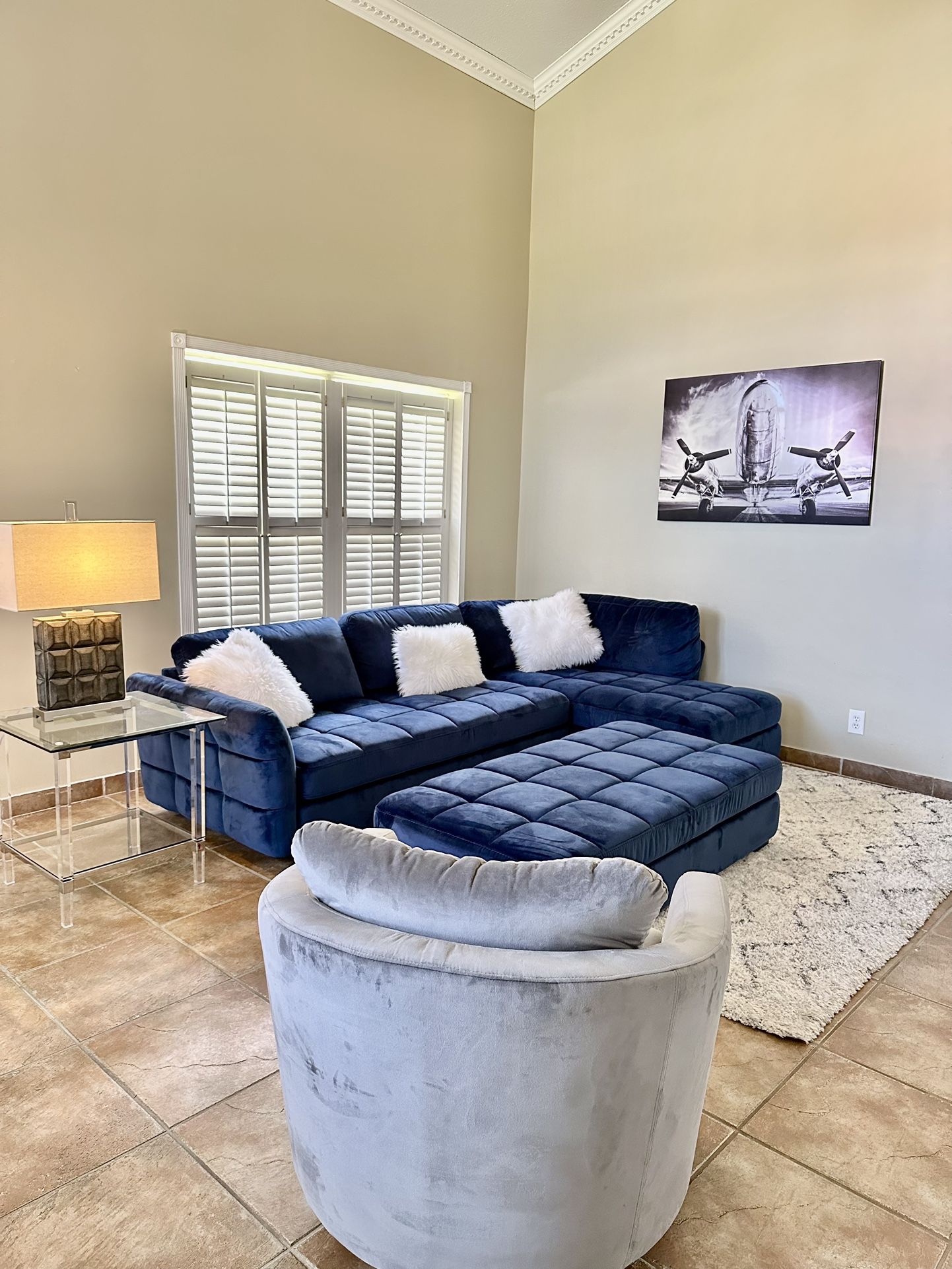Largo Drive Indigo 8 Pc Sectional Living Room | Moving Sale