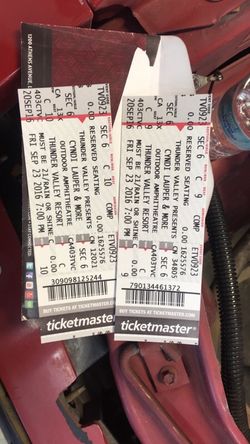 Thunder valley concert tickets!
