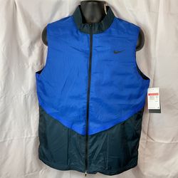 Nike Therma-fit Adv Repel Full Zip Insulated Golf Vest Navy Blue Men size Large