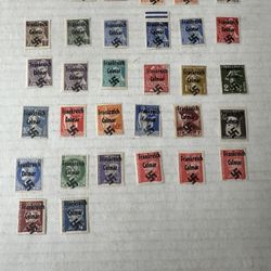 German France Overprint Collection Of 32 Colmar Stamps Unused 