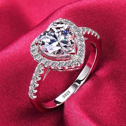 Never Fade White Gold Color Rings Women High Quality Zircon Ring Original Tibetan Silver Wedding Band Bridal Jewelry Accessories Thumbnail