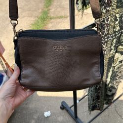 Black And Brown GUESS PURSE