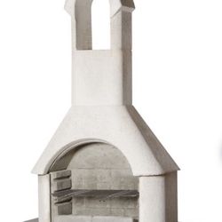 Concrete Outdoor Fireplace Valenzia 79.9" H
