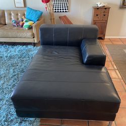 Sleek and modern leather chaise