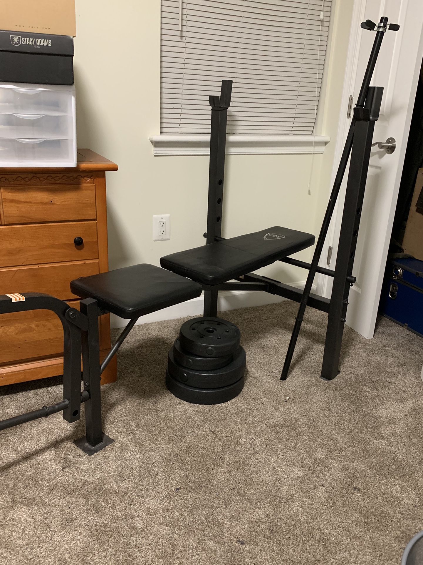 Portable weight bench //weights