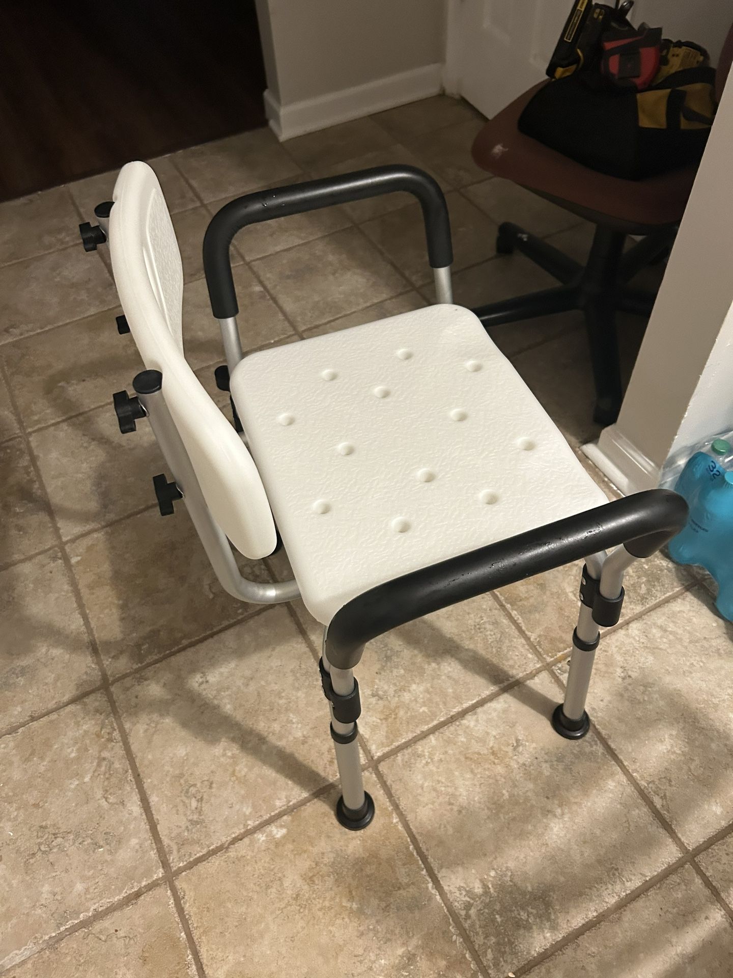 Kicimpro Anti Slip Heavy Duty Shower Chair / Shower Bench With Armrests + Backrest