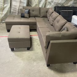 ⚠️ CLEARANCE ⚠️ New Living Room Sectional With Ottoman 
