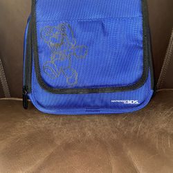 Nintendo 3DS Carrying Case Super Mario Travel Bag Blue