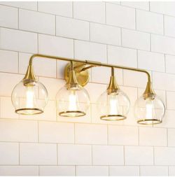 Gold Bathroom Vanity Light 4-Light . К139