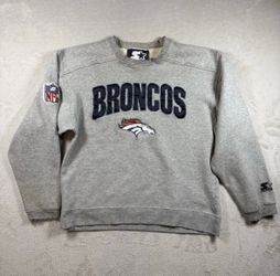 Vintage NFL Starter Denver Broncos Men’s M Gray Sweater Crewneck Distressed#3052