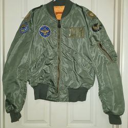 Original 1960 Vietnam War USAF L-2B Skyline Light Zone Flight Bomber Jacket M